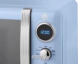 Kettle Toaster Microwave Matching SWAN Retro Blue Vintage Kitchen Set Elegant UK