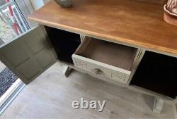 Kitchen Buffet Sideboard, Sage Green Vintage Piece