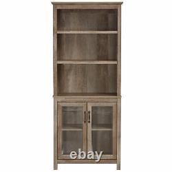 Kitchen Dresser Cabinet Tall Vintage Pantry Unit Glass Display Storage Cupboard