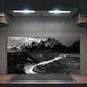 Kitchen Splashback Toughened Glass 100x50 Vintage Dark Mountains Retro
