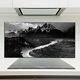 Kitchen Splashback Toughened Glass 120x60 Vintage Dark Mountains Retro
