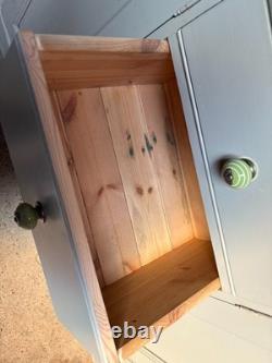 Kitchen Unit Sideboard Cabinet Solid Pine Painted Cream Cupboard Drawers 183 cm