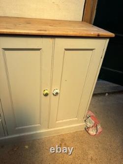 Kitchen Unit Sideboard Cabinet Solid Pine Painted Cream Cupboard Drawers 183 cm
