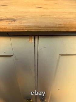 Kitchen Unit Sideboard Cabinet Solid Pine Painted Cream Cupboard Drawers 183 cm
