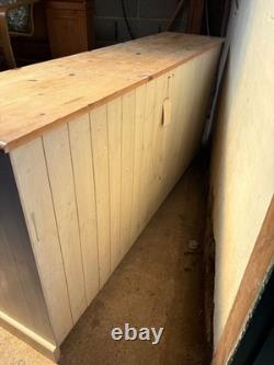 Kitchen Unit Sideboard Cabinet Solid Pine Painted Cream Cupboard Drawers 183 cm