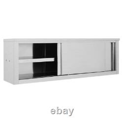 Kitchen Wall Unit Cabinet With Sliding Doors Wall Mounted Storage Cupboard Unit