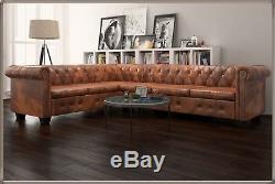 LUXURY Chesterfield Sofa 6 Seater Corner Couch PU Leather L Shaped Large Settee