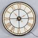 Large Black And Gold Back Lit Glass Westminster Wall Clock 81 Cm Diameter