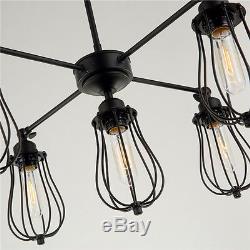 Large Chandelier Vintage Ceiling Lights Kitchen Pendant Lighting Shop Black Lamp