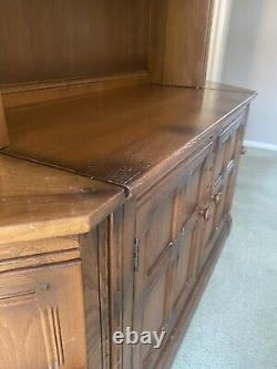 Large Ercol Dresser & Glass Display Cabinet With Corner Shelf UnitsQuality Wood