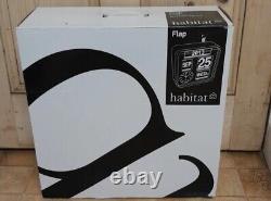 Large Habitat Flap Auto Flip Calender Quartz Clock White Brand New and Boxed