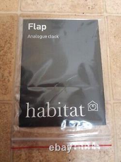 Large Habitat Flap Auto Flip Calender Quartz Clock White Brand New and Boxed