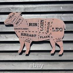 Large LAMB Sign Rustic Metal Home BBQ Kitchen butchers Shop Decoration Decor Art