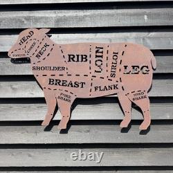 Large LAMB Sign Rustic Metal Home BBQ Kitchen butchers Shop Decoration Decor Art