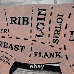 Large LAMB Sign Rustic Metal Home BBQ Kitchen butchers Shop Decoration Decor Art