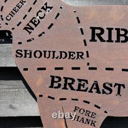 Large LAMB Sign Rustic Metal Home BBQ Kitchen butchers Shop Decoration Decor Art