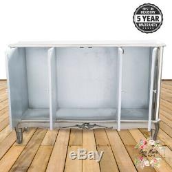 Large Mirrored Glass Sideboard Cabinet 4 Door Cupboard Shabby Chic French Style