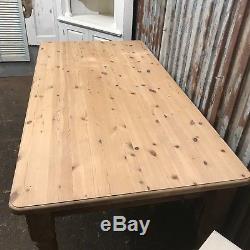 Large Pine Dining Farmhouse Table Country Kitchen Rustic
