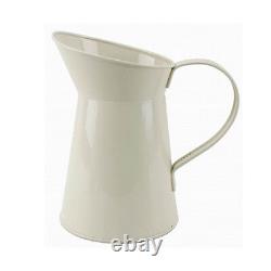 Large Retro Enamel Jug Drinks Home Cream Milk Water Juice Flower Vase Kitchen