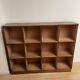 Large Retro Vintage Wooden Bookcase Industrial Solid Wood Cubby Shelves