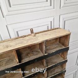 Large Retro Vintage Wooden Pigeon 54 Hole Industrial Solid Wood Workshop Shelves