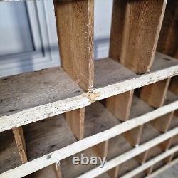 Large Retro Vintage Wooden Pigeon Hole Industrial Solid Wood Workshop Shelves