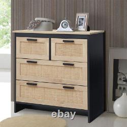 Large Storage Cabinet with Rattan Decorated for Bar, Dining Room, Hallway, Home