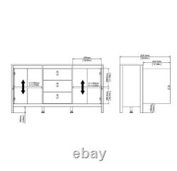 Large Storage Cupboard Vintage Retro Cabinet Modern Sideboard Chest Drawers Unit