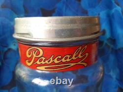 Large Vintage Aridor Glass Sweet Jar. Pascal, Orange & Lemon Crispet