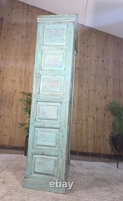Large Vintage Indian Solid Wooden Armoire Wardrobe Kitchen Linen Cupboard