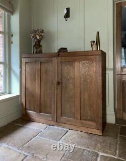 Large Vintage Mainly Oak & Pine School Cupboard Hall Toy Storage Cabinet Larder