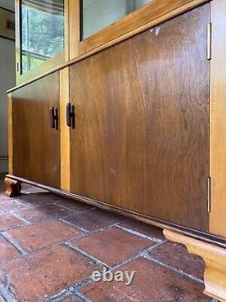 Large Vintage Mid 20th Century Glazed Display China Shop Cabinet