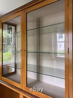 Large Vintage Mid 20th Century Glazed Display China Shop Cabinet