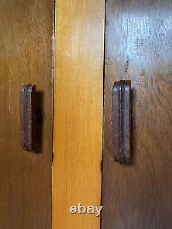 Large Vintage Mid 20th Century Glazed Display China Shop Cabinet