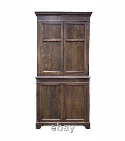 Large Vintage Oak Cupboard Bookcase Larder Linen Hall Cupboard Cabinet