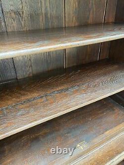 Large Vintage Oak Cupboard Bookcase Larder Linen Hall Cupboard Cabinet