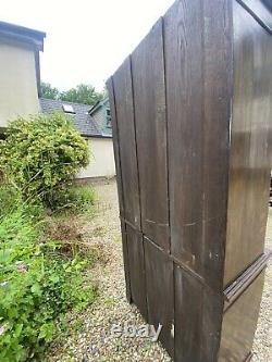 Large Vintage Oak Cupboard Bookcase Larder Linen Hall Cupboard Cabinet