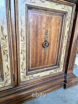 Large Vintage Oak Dresser Glazed Display Cabinet Cupboard Kitchen Dining Bedroom