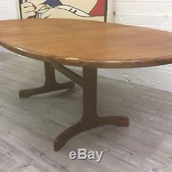 Large Vintage Oval G Plan Dining Table, Teak, Retro, Mid Century, Kitchen