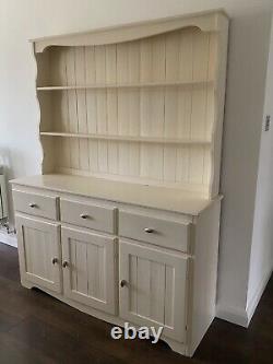 Large Vintage Pine Dresser Painted In Cream