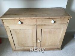 Large Vintage Pine Kitchen, Dining Room Cabinet, Cupboard