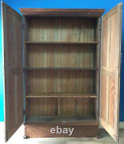 Large Vintage Pine/Oak And Mahogany Kitchen Larder Pantry Cupboard/ Housekeepers