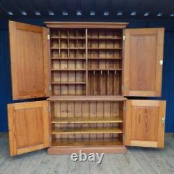 Large Vintage Pitch Pine Larder Cabinet Dresser Cupboard Storage Kitchen Wood