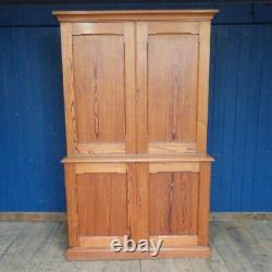 Large Vintage Pitch Pine Larder Cabinet Dresser Cupboard Storage Kitchen Wood