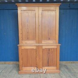 Large Vintage Pitch Pine Larder Cabinet Dresser Cupboard Storage Kitchen Wood