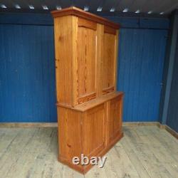 Large Vintage Pitch Pine Larder Cabinet Dresser Cupboard Storage Kitchen Wood