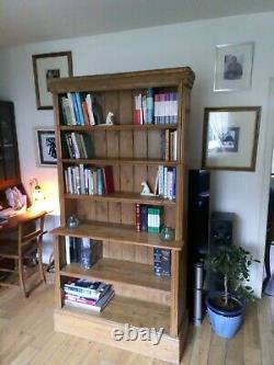 Large Vintage Pitch Pine bookcase. /Open Kitchen cupboard