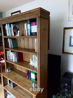 Large Vintage Pitch Pine bookcase. /Open Kitchen cupboard