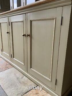Large Vintage Restored Painted Pine Glazed Continental Kitchen Dresser Larder