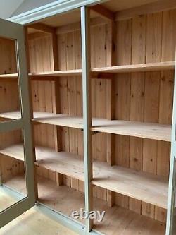 Large Vintage Restored Painted Pine Glazed Continental Kitchen Dresser Larder